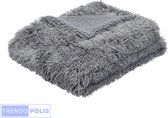 Trendopolis Verdikt Fleece Deken Grijs - Kom de Wintermaanden Heerlijk Warm Door - Fleece Plaid - Fleecedeken 152x203 cm -