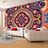 Fotobehangkoning - Behang - Vliesbehang - Fotobehang Mozaiek - Art - Kunst - Exotic mosaic - 300 x 210 cm