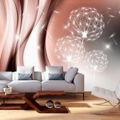 Fotobehangkoning - Behang - Vliesbehang - Fotobehang Sprankelende Bloemen - Art - 300 x 210 cm