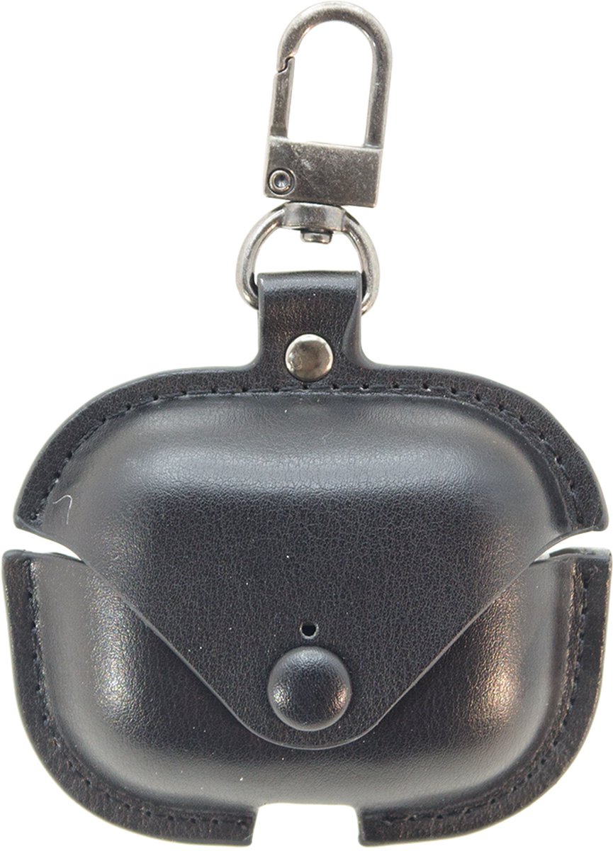 Premium Hoesje Geschikt Voor Airpods Pro Case Zwart Oplaadcase Leer