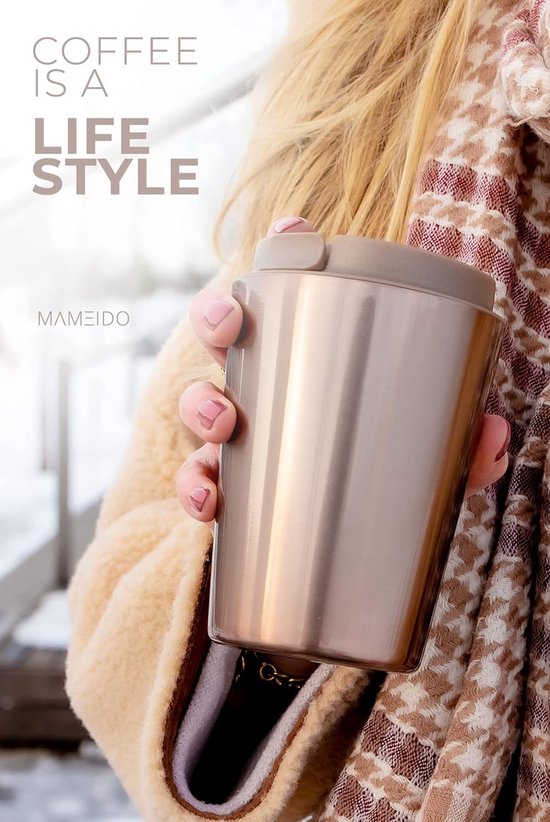 Tasse Thermos 350ml Rosé Quartz - Mug à café en acier inoxydable