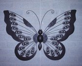 Décoration murale métal - peinture métal - Papillon - 103x85