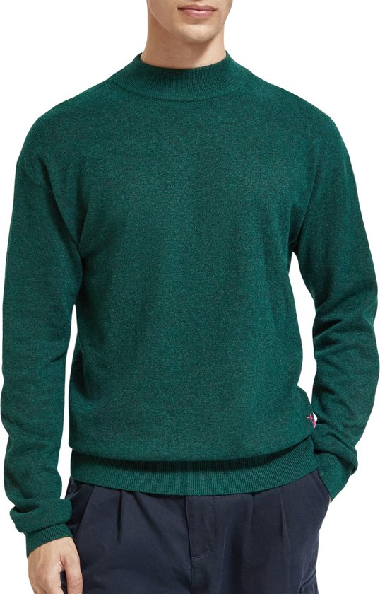 Scotch and Soda - Turtle Groen Melange - Heren - Maat L - Modern-fit