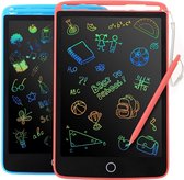 Lcd-schrijftablets - 2x stuks - beeldscherm, tekenbord, 23cm , doodle scribbler pad, leren educatief speelgoed, cadeau voor kinderen van 3 tot 6 jaar oud meisjes (2 stuks)