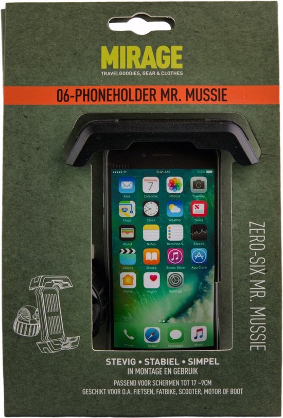 Mirage Tassen Tassen Telefoonhouder Zero-Six Mr. Mussie zwart van Mirage — afbeelding 3