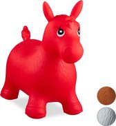 Relaxdays skippy dier paard - skippydier - skippyball - skippybal paard - 50 kg - kinderen - rood