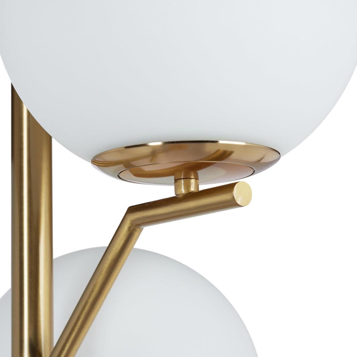Stijg ontwerper Onderdrukking relaxdays staande lamp 3 bollen - vloerlamp 3 lichts - glazen bollen - hout  - metaal | bol.com
