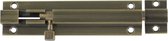 AMIG schuifslot/plaatgrendel - messing - 4 x 2.55 cm - brons - antiek look - deur - poort