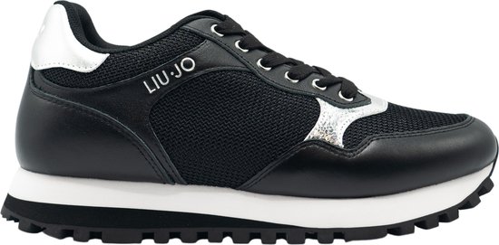 Liu Jo Wonder 39 Dames Sneakers Leer Mesh - Zwart - Maat 35