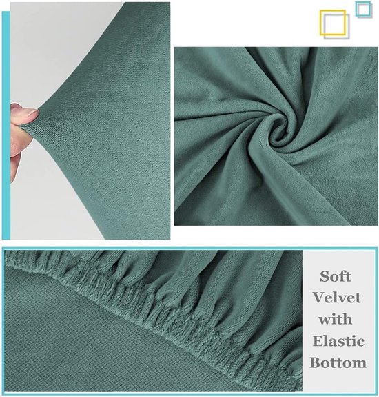 Caijin Beschermhoes voor het hoofdbord van het bed, zachte stretch, fluweel, stofdicht, stofdicht, voor gevoerd hoofdeinde, fluwelen stof, 120-140 cm (volledig), grijs