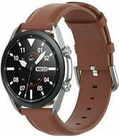 By Qubix 22 mm - Bracelet cuir Classic - Marron - Huawei Watch GT 2 - GT 3 - GT 4 (46 mm) - Huawei Watch GT 2 Pro - GT 3 Pro (46 mm)