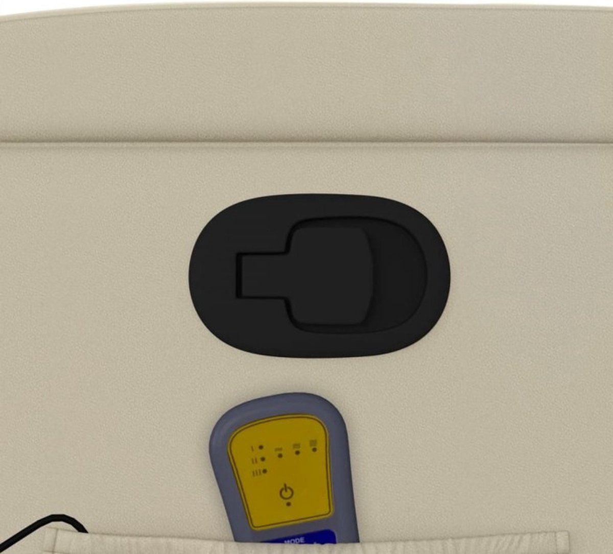 vidaXL Verstelbare Massagestoel Kunstleer Crème - afbeelding 3