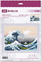 RIOLIS The Great Wave off Kanagawa after K. Hokusai Artwork borduren (pakket) 2186