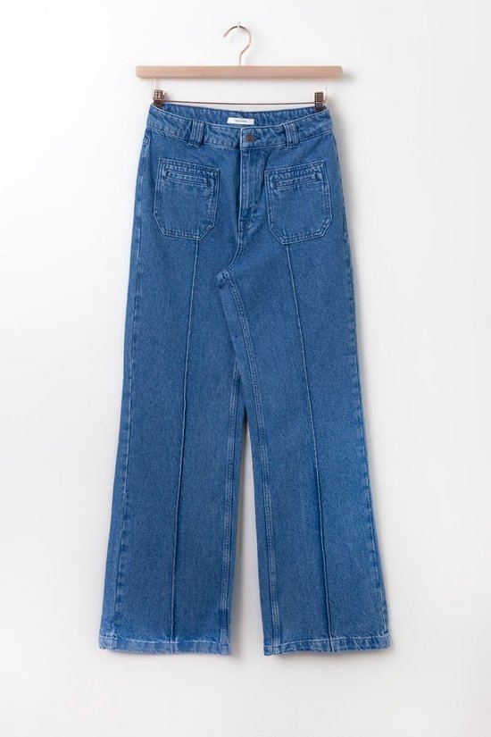 Sissy-Boy - Brovary blauwe high waist wide leg jeans
