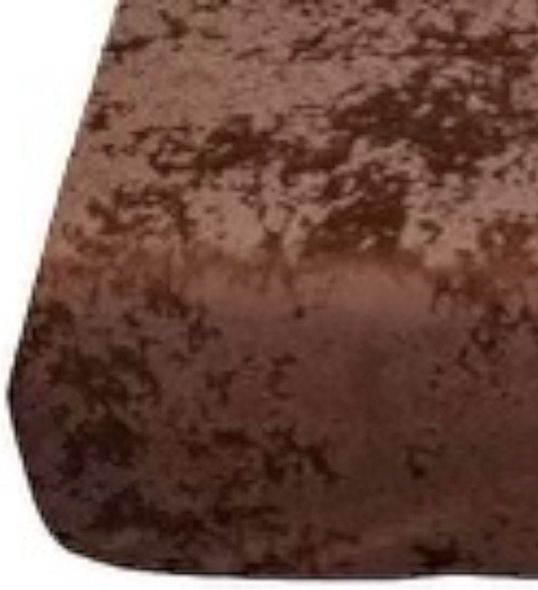 Velvet Couture - Crushed Velvet Hoeslaken - 140x200 - 30CM Hoekhoogte - Chocolade Bruin