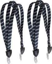 2-Pack Universele Snelbinders - Zwarte Draagriemen voor 26 en 28 inch Fietsen - Sterke Bagagespinnen met 3 Elastische Armen - Handige Haak - Veelzijdige Fiets- en Bagagebinders