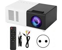 Mini Beamer - Input tot 1920x1080 - Inclusief statief - Projector - Mini Projector - HDMI - USB - Zwart / Wit - Draagbaar - Ingebouwde speaker