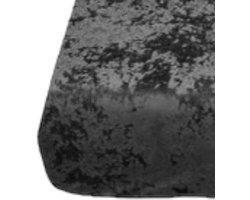 Velvet Couture - Crushed Velvet Hoeslaken - 160x200 - 30CM Hoekhoogte - Zwart