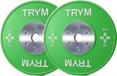 TRYM Bumperplate set - Bundel - 20 kg - 2 x 10 kg - Halterschijven - 50 mm