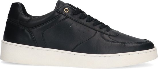 Sacha - Heren - Zwarte leren sneakers - Maat 44