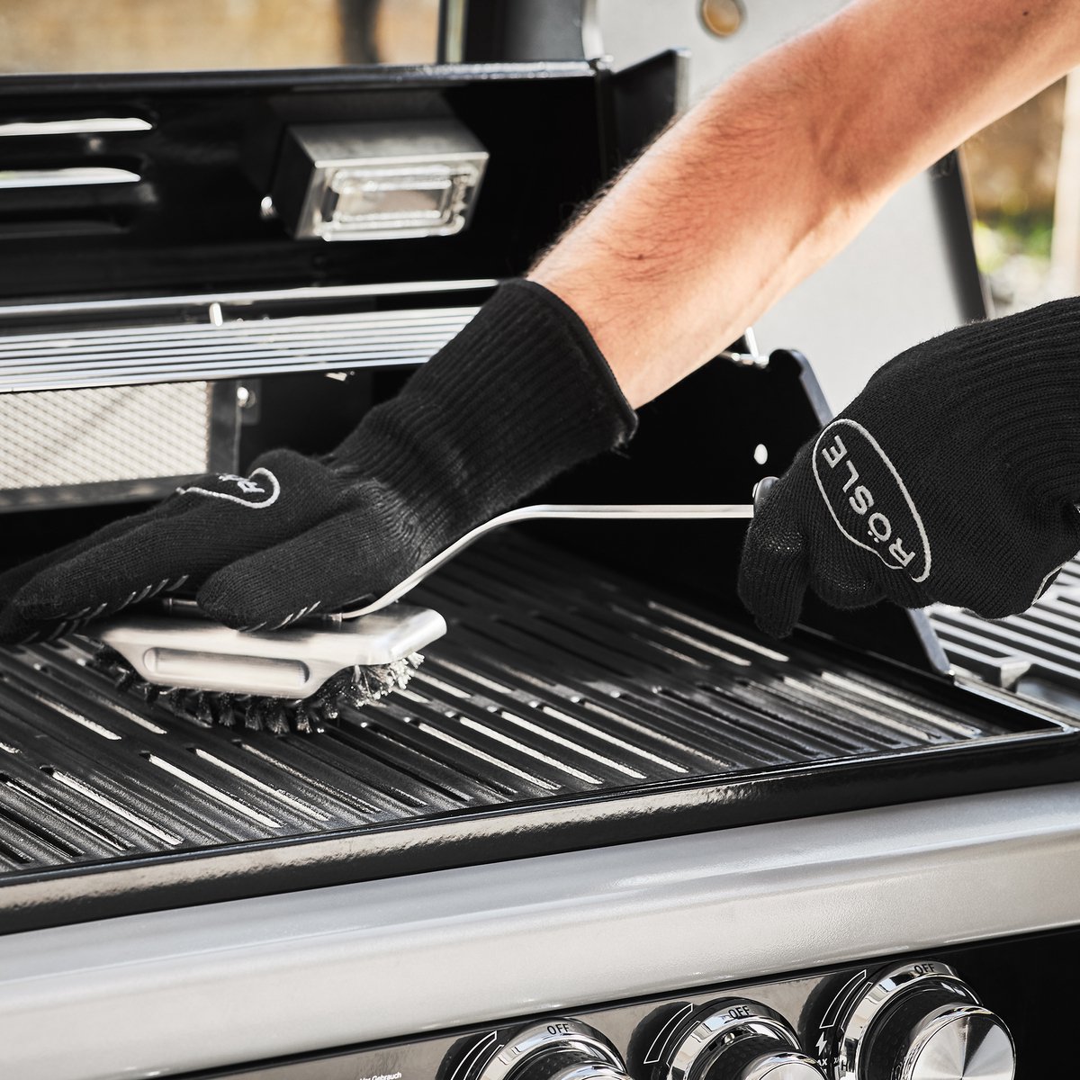 Rösle Barbecue - BBQ Accessoire Reinigingsborstel Grillrooster - Roestvast Staal - Zilver -
