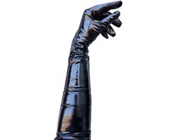 BamBella® - Handschoenen LATEX zwart Sexy fetish erotiek erotische lingerie accessoire - onesize