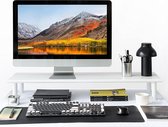 Dubbele monitorverhoging met verstelbare hoogte voor laptop, computer, printer, tv-standaard tot 59 kg, wit