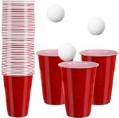 Beer pong - 50 pièce(s) - Red Cups Inc. 3 Balles - Jeu à boire Beer Pong - Gobelets en plastique - Beer Pong