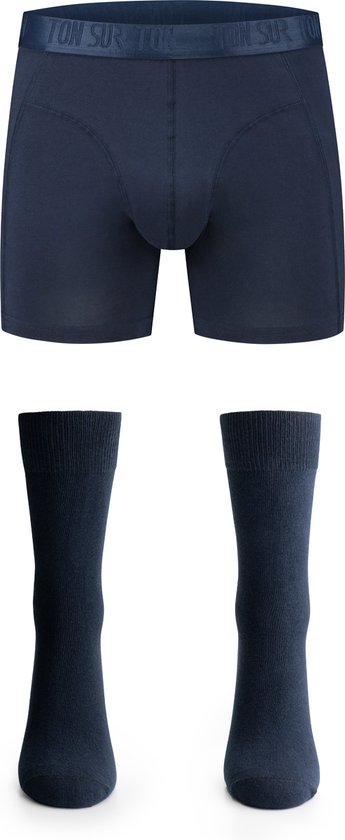 Ton Sur Ton - Herenondergoed - Heren Boxershort - Mannen sokken - Heren Sokken - Heren Onderbroeken - Marine L/41-46