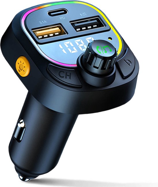 Smath Bluetooth FM Transmitter – Autolader – Carkit – Handsfree Bellen Auto