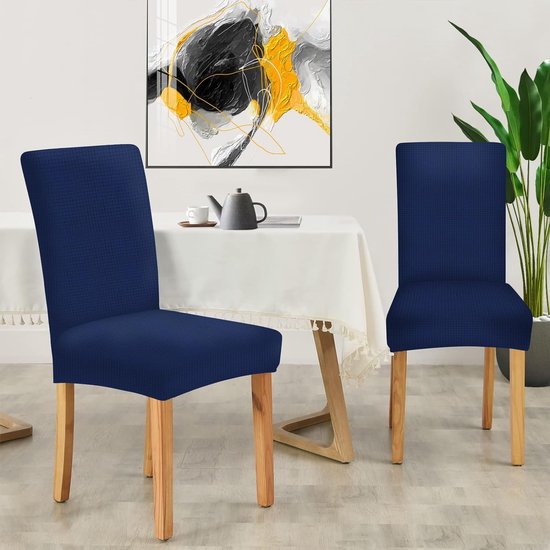 Eetkamerstoel hoezen, hoge rug stretch super fit wasbare