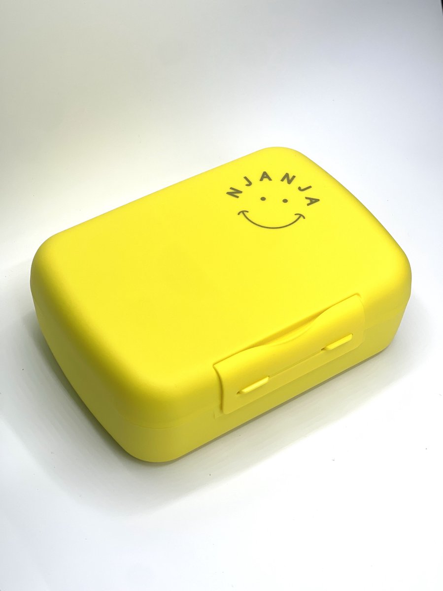 NJANJA - lunchbox voor kinderen - lunchbox voor volwassen - geel - brooddoos - broodtrommel - vershouddoos