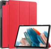 Étui pour Samsung Galaxy Tab A9 - Étui livre à trois volets avec fonction veille/ Sleep - Convient pour Samsung - Rouge