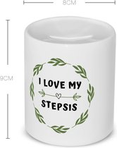 Akyol - i love my stepsis Spaarpot - Zus - liefste stiefzus - verjaardag - cadeautje voor zus - zus artikelen - kado - geschenk - 350 ML inhoud