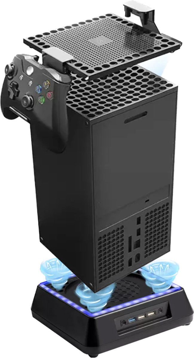 Xbox Series X standaard met luchtventilatie + luchtfilter met houder
