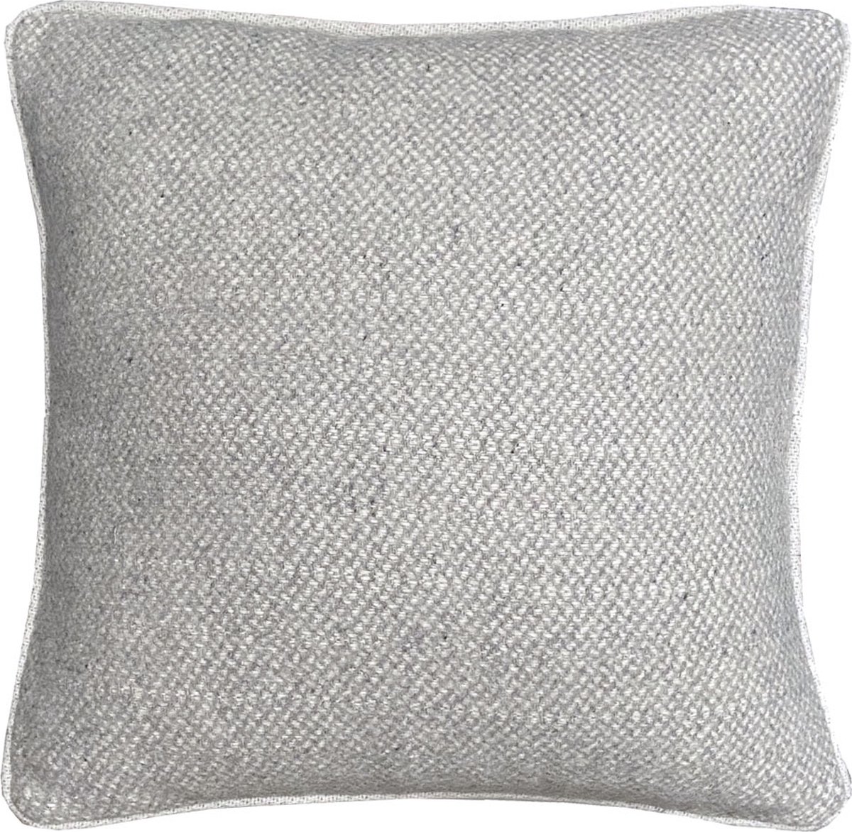Natural grey structure recycled wool square cushion