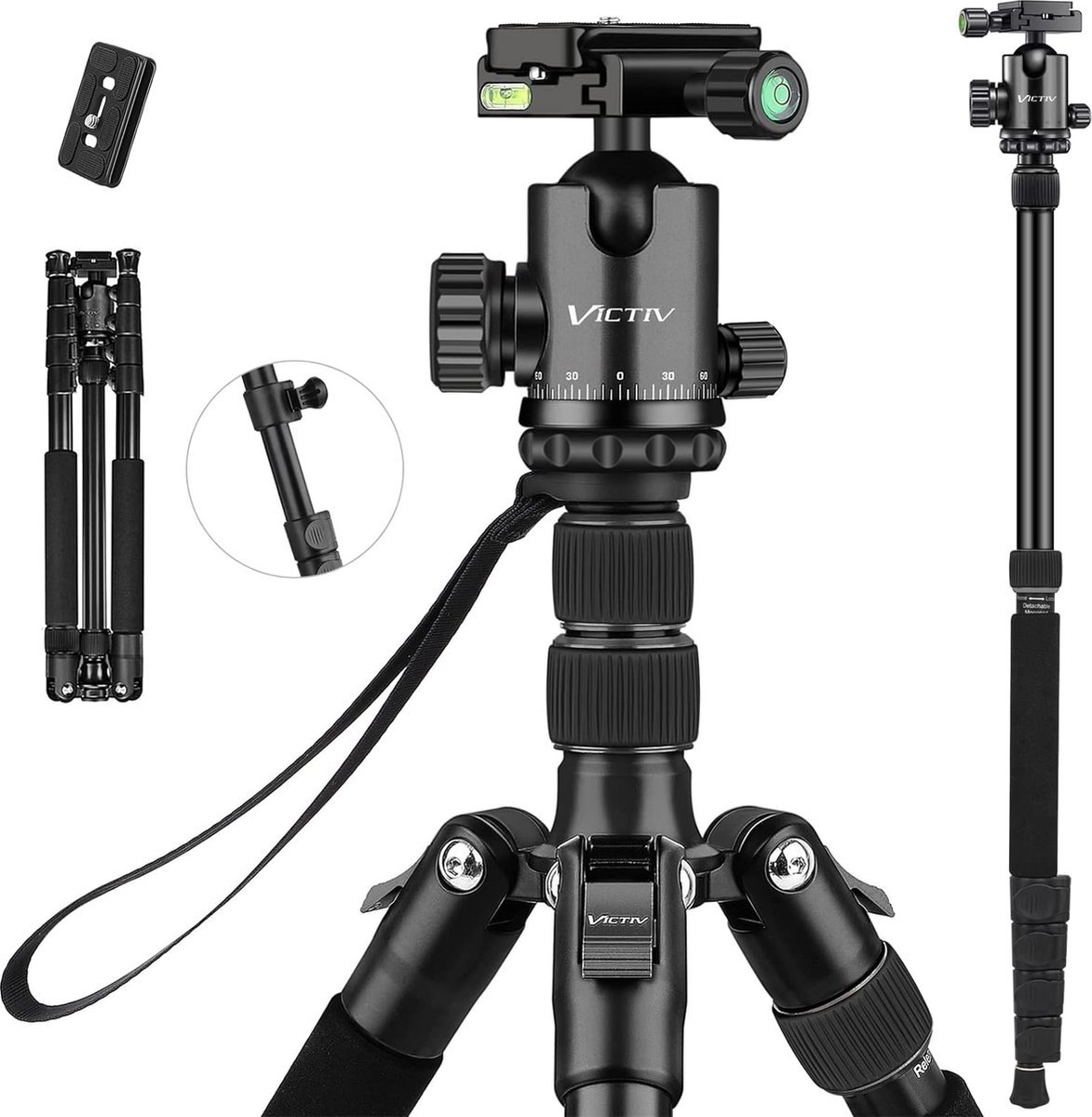 camerastatief - Camera Statief / Aluminium Reisstatief