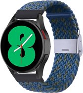 By Qubix Braided nylon bandje 22mm - Blauw - groen gemêleerd - Geschikt voor Samsung Galaxy Watch 3 (45mm) - Galaxy Watch 46mm - Gear S3 Classic & Frontier