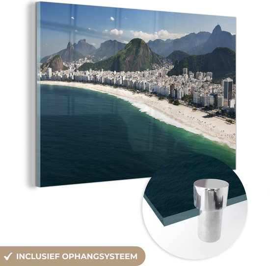 Copacabana beach Rio de Janeiro Glas 30x20 cm - petit - Tirage photo sur Glas (décoration murale en plexiglas)