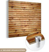 MuchoWow® Peinture sur verre 20x20 cm - Peinture sur verre - Planches - Bois - Vintage - Photo sur verre acrylique - Peintures