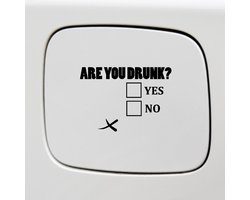 Bumpersticker - Are You Drunk - 14x10 - Zwart