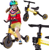 Playos® - Draisienne 3 en 1 - Jaune - Réglable - Tricycle - Vélo - Déambulateur - Vélo Enfant - Cadeau - Jouets