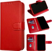 Casemania Hoesje Geschikt voor Samsung Galaxy A20e Rood - Portemonnee Book Case - Kaarthouder & Magneetlipje