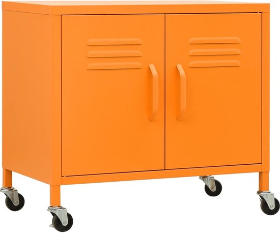 vidaXL - Opbergkast - 60x35x56 - cm - staal - oranje