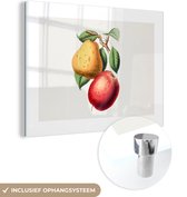 MuchoWow® Peinture sur verre - Pomme - Poire - Fruit - 120x90 cm - Peintures sur verre acrylique - Photo sur Glas