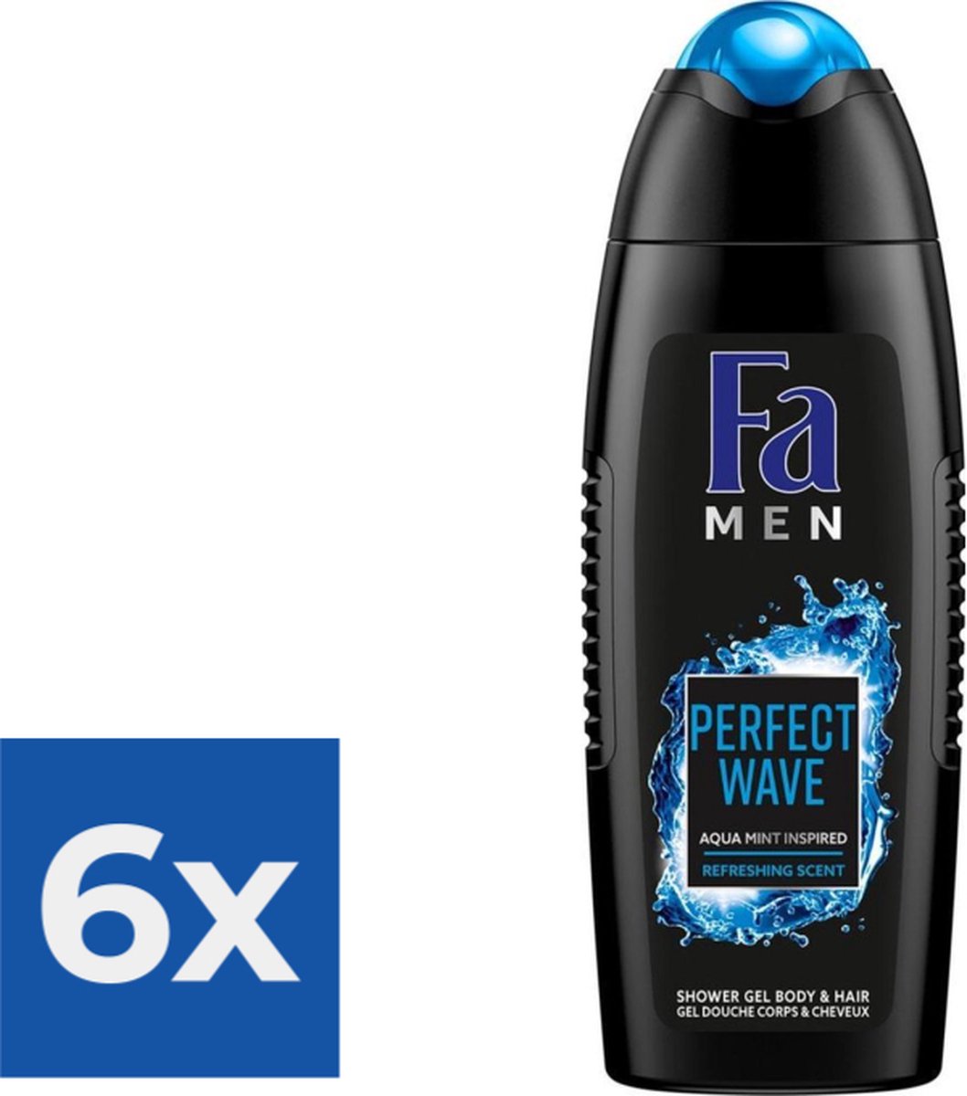 Fa Douche 250 ml Men Perfect Wave Voordeelverpakking 6 stuks