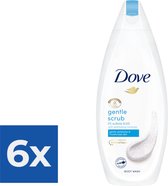Dove Douchegel - Neutral Gentle Scrub 225 ml - Voordeelverpakking 6 stuks