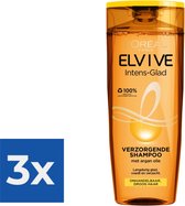 L’Oréal Paris Elvive Intens Glad Shampoo - 250 ml - Voordeelverpakking 3 stuks