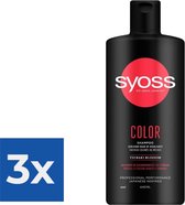 Syoss Color Shampoo - 440 ml - Voordeelverpakking 3 stuks