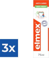 Elmex Tandpasta Anti-Cariës Fresh Mint 75 ml - Voordeelverpakking 3 stuks